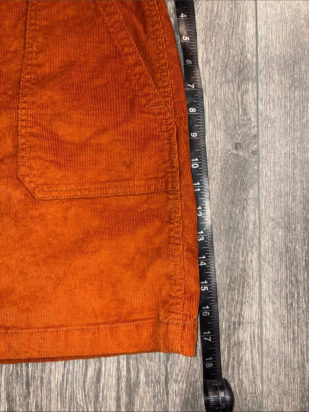 Old Navy Rust Orange Corduroy Mini Skirt Size 6 - Picture 8 of 8